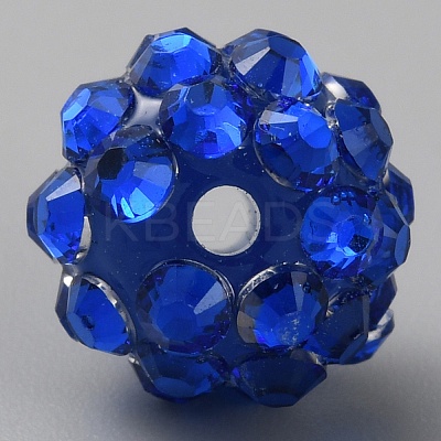 Resin Rhinestone Beads RESI-WH0031-02J-1