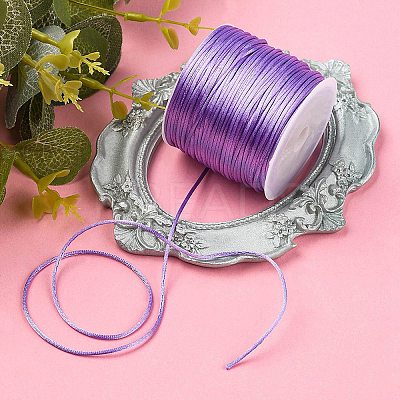Nylon Satin Rattail Cords NWIR-L006-1mm-07-1