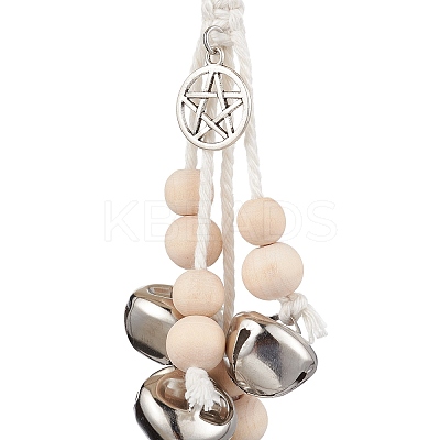 Iron Bell Pendant Decoration HJEW-JM02249-03-1