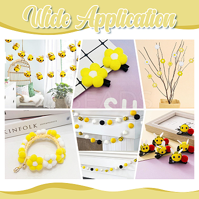 42Pcs 9 Styles Handmade Cotton Knitting Ornament Accessories DIY-WR0005-08-1
