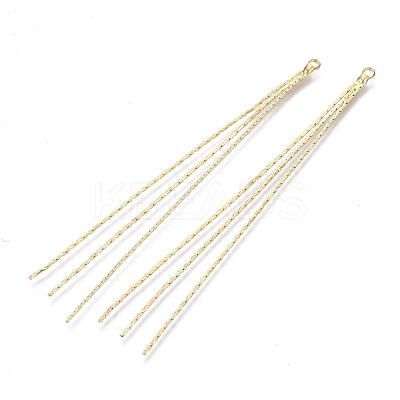 Brass Boston Link Chain Tassel Big Pendants X-KK-R129-04-1