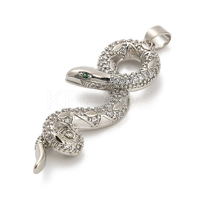 Brass Micro Pave Cubic Zirconia Pendants KK-S503-03P-02-1