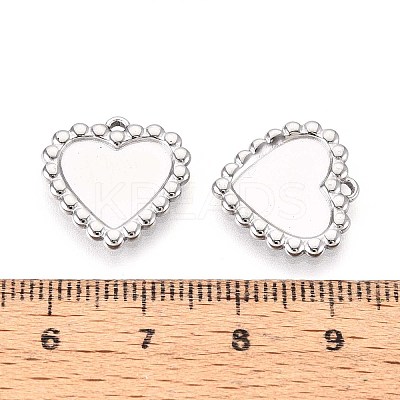 304 Stainless Steel Pendant Cabochon Settings STAS-T067-02P-1