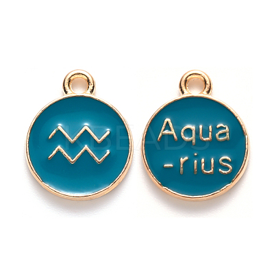 Alloy Enamel Pendants X-ENAM-S124-01B-05J-1