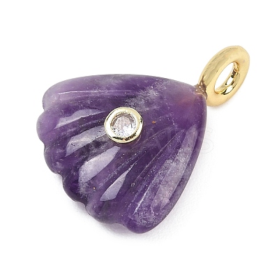 Natural Amethyst Carved Pendants G-G330-02G-01-1