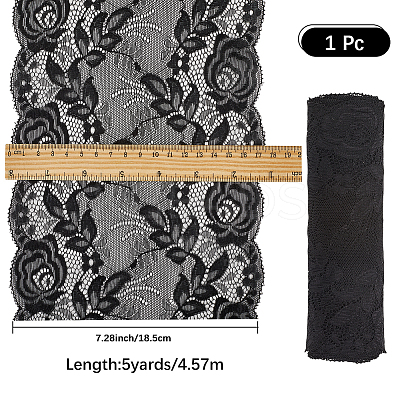Flower Polyester Lace Edge Trim Ribbon SRIB-WH20020-029-1