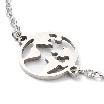 Tarnish Resistant 201 Stainless Steel Link Bracelets with Cable Chains LS-BJEW-P297-01P-C-1