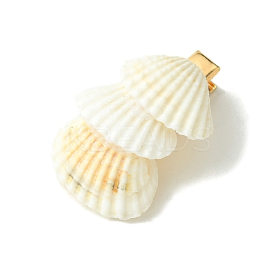 Sea Shell with Iron Alligator Hair Clips PHAR-JH00104-02-1