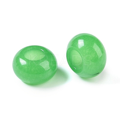 Natural White Jade European Beads X-G-G740-14x8mm-35-1
