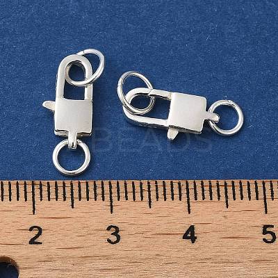 925 Sterling Silver Lobster Claw Clasps with Jump Rings STER-D006-24S-1