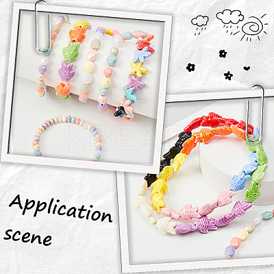 580Pcs 7 Styles Opaque Acrylic Beads SACR-SP0001-24-1