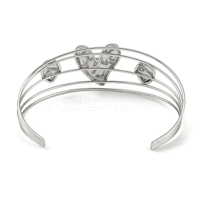 Non-Tarnish 304 Stainless Steel Hollow Open Cuff Bangles BJEW-Q348-03P-08-1
