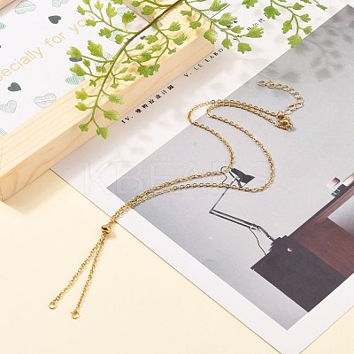 304 Stainless Steel Cable Chain Necklace Making AJEW-JB00778-02-1