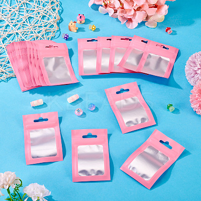 160Pcs Plastic Yin-yang Resealable Bags with Visible Window ABAG-TA0001-94B-1