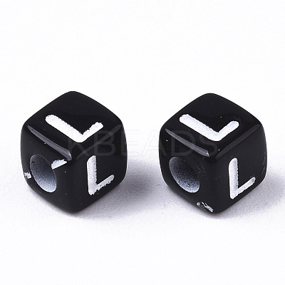 Opaque Acrylic Beads X-SACR-N002-01L-1