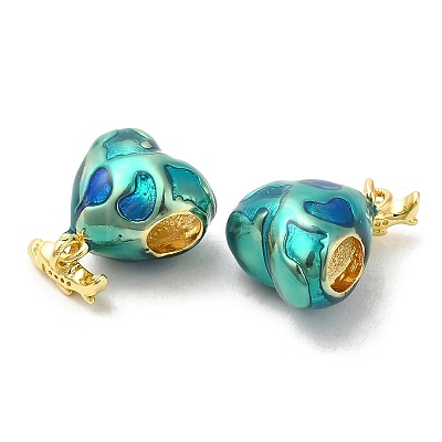 Rack Plating Brass European Dangle Charms KK-R146-01G-1