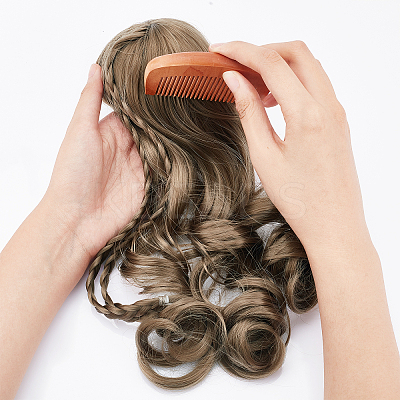 PP Plastic Long Wavy Curly Hairstyle Doll Wig Hair DIY-WH0304-260-1