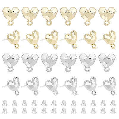 24Pcs 2 Colors Spray Painted Alloy Stud Earrings Findings FIND-CA0003-28-1