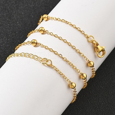 Brass Satellite Chains Necklaces for Women NJEW-D302-28G-1