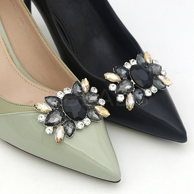 Alloy Glass Detachable Shoe Buckle Clips FIND-WH0423-73RG-01-1