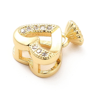 Rack Plating Brass Micro Pave Cubic Zirconia Multi-Strand Links KK-K270-14G-1