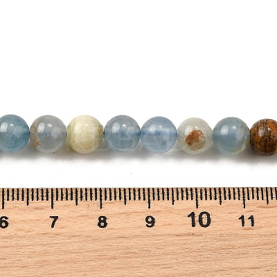 Natural Blue Calcite Beads Strands G-H312-C02-8mm-1