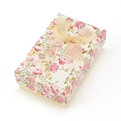 Flower Pattern Cardboard Jewelry Packaging Box X3-CBOX-L007-003C-1