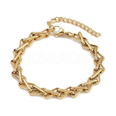 304 Stainless Steel Mesh Chain Bracelets for Women BJEW-Z143-13G-1