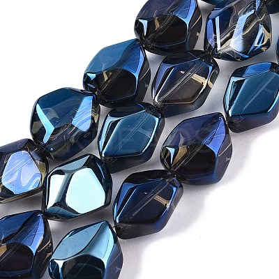 Electroplate Glass Beads Strands EGLA-T021-10H-1