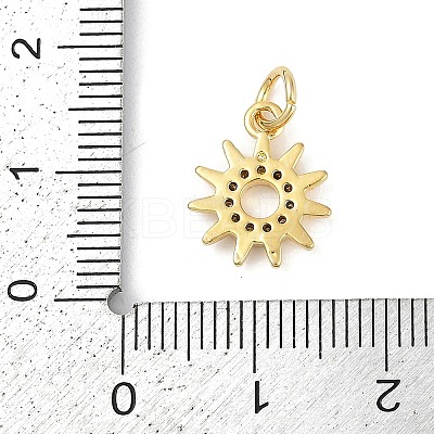 Rack Plating Brass Micro Pave Cubic Zirconia Pendants KK-H509-06G-1