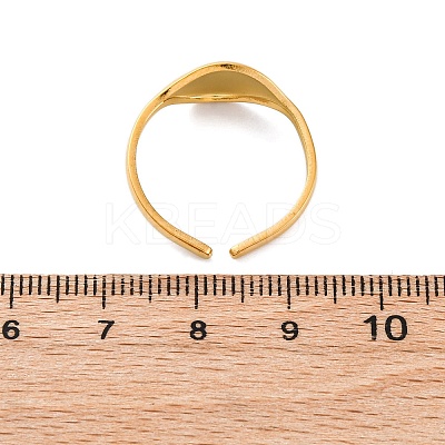 304 Stainless Steel Cuff Rings for Women RJEW-F175-03G-03-1