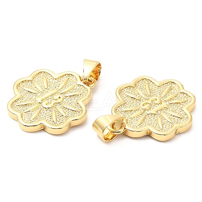 Rack Plating Brass Pendants KK-A185-02G-1