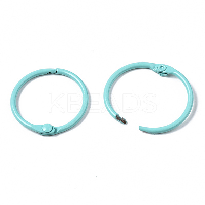 Spray Painted Iron Split Key Rings X-IFIN-T017-01-1