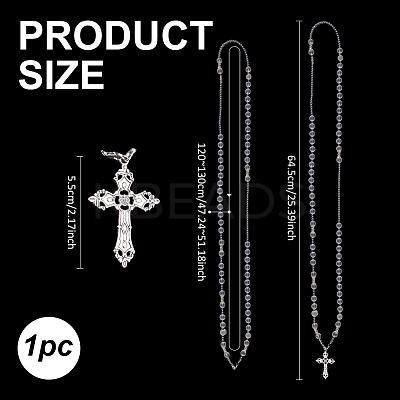 Alloy Cross Pendant Necklaces AJEW-FG00008-1