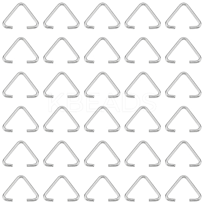 400Pcs 304 Stainless Steel Triangle Rings STAS-SC0006-24-1