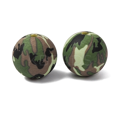 Food Grade Eco-Friendly Printed Silicone Beads SIL-A013-01A-09-1
