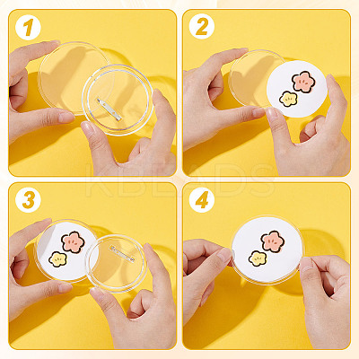 Acrylic Button Pin Badge TACR-WH0021-14A-1
