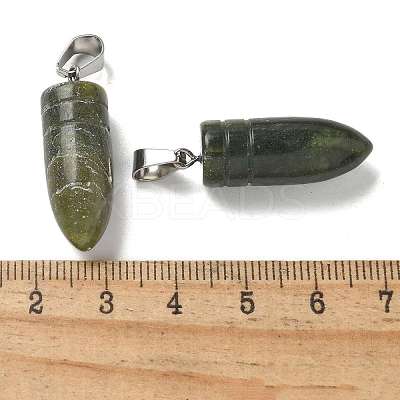 Natural Southern Jade Pointed Pendants G-B127-18P-01-1