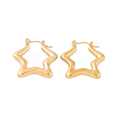 Ion Plating(IP) 304 Stainless Steel Hoop Earrings for Women EJEW-P279-19G-1