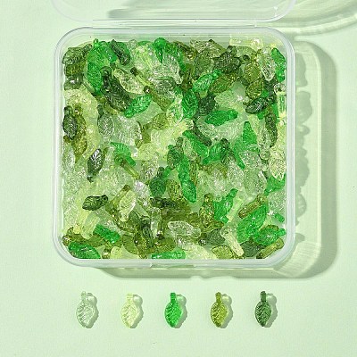 800Pcs 5 Colors Transparent Acrylic Charms TACR-FS0001-56-1