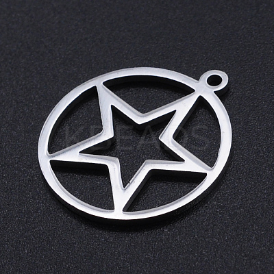 Non-Tarnish 201 Stainless Steel Laser Cut Pendants STAS-S105-T970-1-1