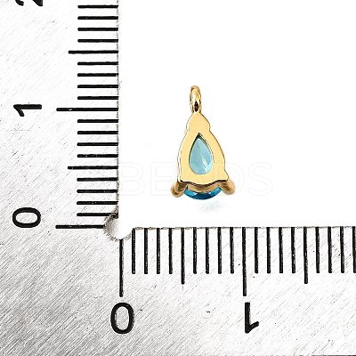 Brass Micro Pave Cubic Zirconia Pendants KK-D356-08E-G-1
