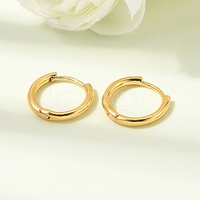 Brass Huggie Hoop Earrings EJEW-G465-01G-1