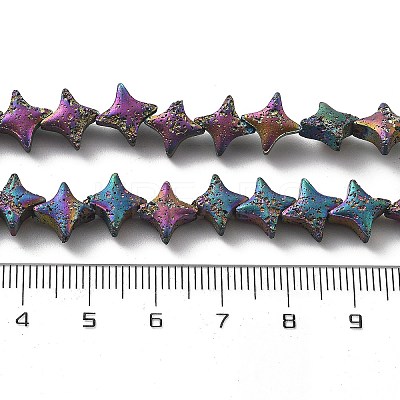 Electroplated Natural Lava Rock Beads Strands G-A251-C01-01E-1