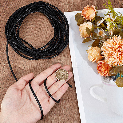 5M Braided Leather Cord with Core WL-BBC0001-01A-02-1