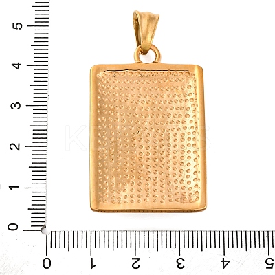 304 Stainless Steel Rhinestone Pendants STAS-P372-04G-1