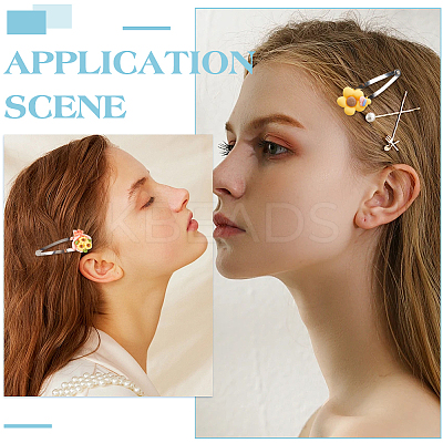 70Pcs Alloy Snap Hair Clip Finding AJEW-SC0003-36-1