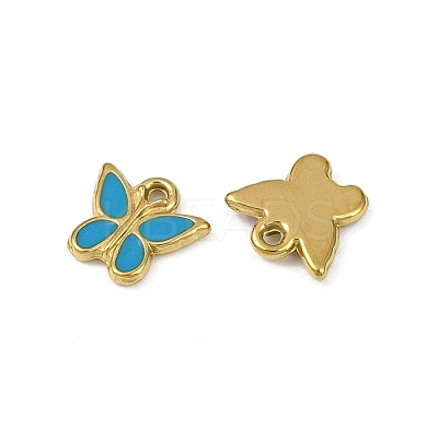 304 Stainless Steel Enamel Charms STAS-Z140-17G-1