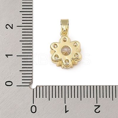 Brass Micro Pave Cubic Zirconia Pendants KK-U041-02G-03-1
