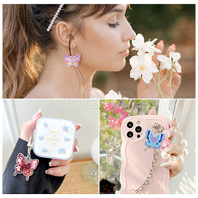 DIY Butterfly Dangle Earring Making Kit DIY-TA0006-34-1